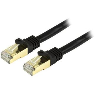 STARTECH  CABLE PATCH CAT6A STP BLINDADO SIN ENGANCHES RJ-45 MACHO - RJ-45 MACHO 3.7 METROS NEGRO