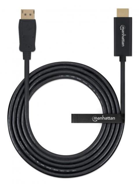 MANHATTAN CABLE DISPLAYPORT 1.1 MACHO - HDMI MACHO 1080P 1.8 METROS NEGRO - Image 3