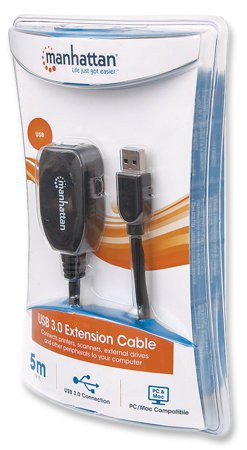 MANHATTAN CABLE USB 3.0 A MACHO - USB 3.0 A HEMBRA 5 METROS NEGRO - Image 4