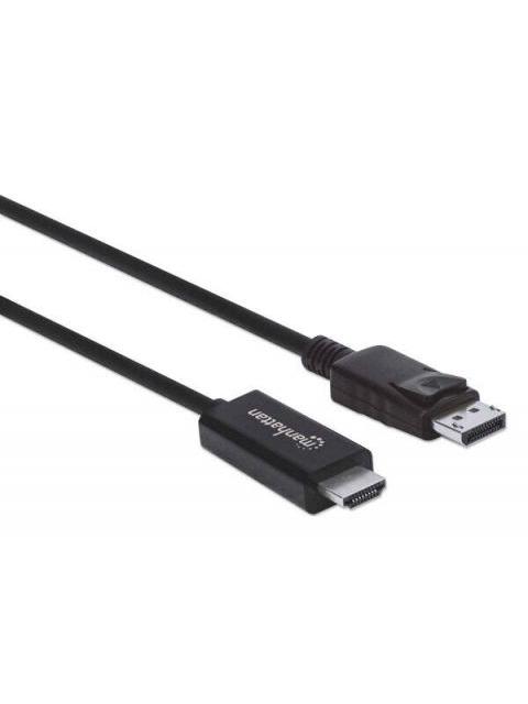 MANHATTAN CABLE DISPLAYPORT 1.2 MACHO - HDMI MACHO 4K 60HZ 3 METROS NEGRO - Image 4