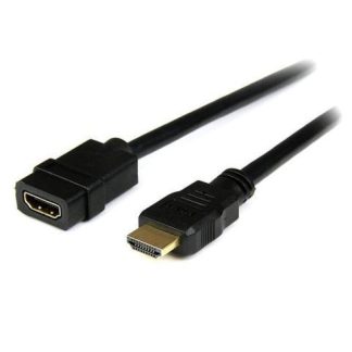 CABLE STARTECH HDMI MACHO-HDMI HEMBRA 2 METROS NEGRO HDEXT2M