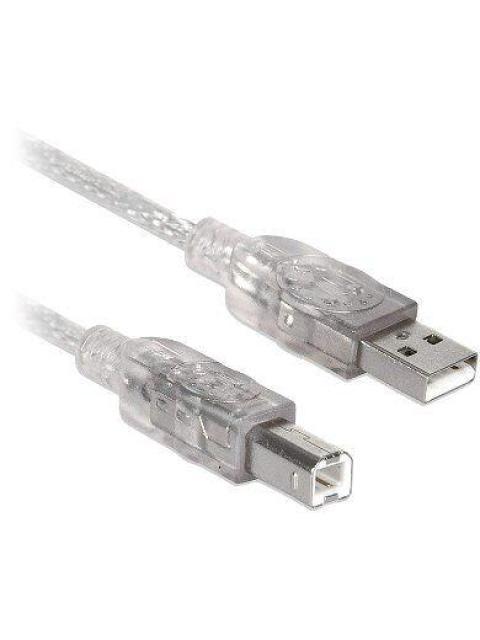 CABLE USB BROBOTIX USB-A MACHO USB-B MACHO 1.8M TRANSLUCIDO 150112