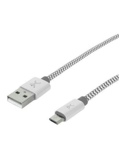 CABLE USB PERFECT CHOICE USB-A A MICRO-USB 1M PLATA PC-101680 - Image 3