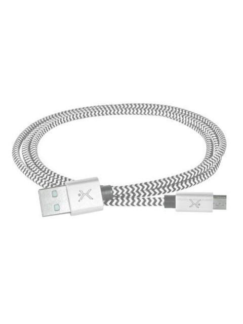 CABLE USB PERFECT CHOICE USB-A A MICRO-USB 1M PLATA PC-101680