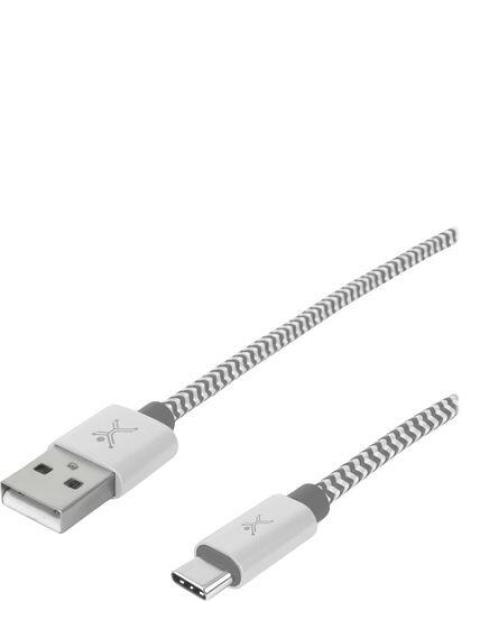 CABLE USB PERFECT CHOICE USB-A A USB-C 1M PLATA PC-101673 - Image 3