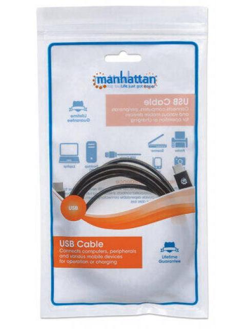 MANHATTAN CABLE USB C MACHO - USB C MACHO 1 METRO NEGRO - Image 3