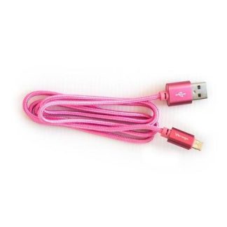 VORAGO CABLE DE CARGA MICRO USB B-LIGHTNING MACHO - USB A MACHO 1 METRO ROSA PARA IPOD-IPHONE-IPAD