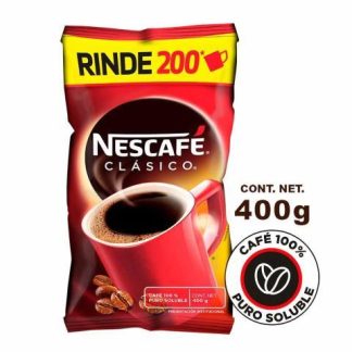 CAFE SOLUBLE NESCAFE CLASICO BOLSA 400G