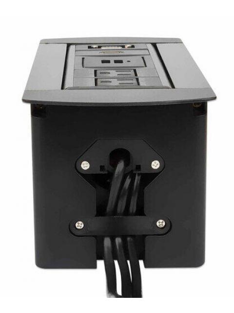 MANHATTAN CAJA PARA MESA 164832 2 PUERTOS + 2X USB NEGRO - Image 6
