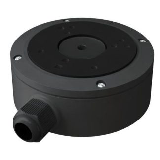 CAJA DE CONEXIONES PARA EXTERIOR COMPATIBLE CON CAMARAS AHD E IP APRUEBA DE AGUA IP66 COLOR NEGRO.