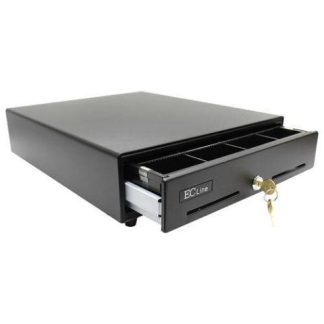 CAJON DE DINERO EC LINE EC-G5100-II-BLACK 4 BILLETES 8 MONEDAS NEGRO