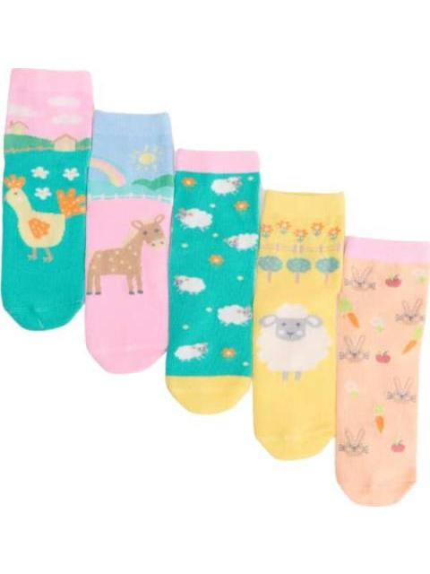 CALCETAS SET DE 5 PARES MULTICOLOR HELLODREAM