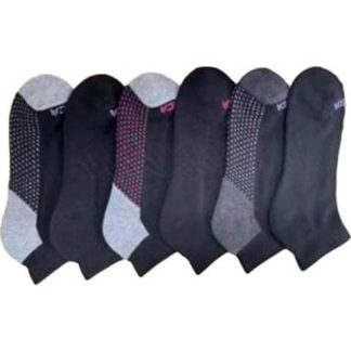 CALCETAS SET DE 6 PARES NEGRO LOVE TO LOUNGE