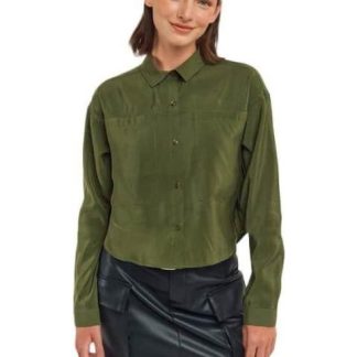 CAMISA MANGA LARGA VERDE OLIVO HOLLY LAND