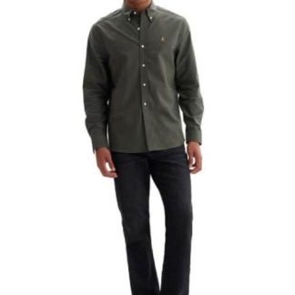 CAMISA OXFORD VERDE OLIVO HPC POLO