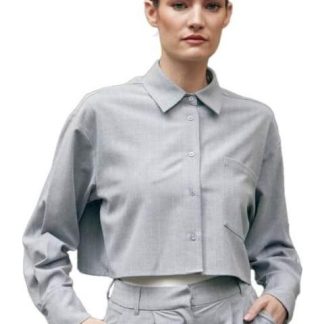 CAMISOLA CROP RAYAS GRIS HOLLY LAND