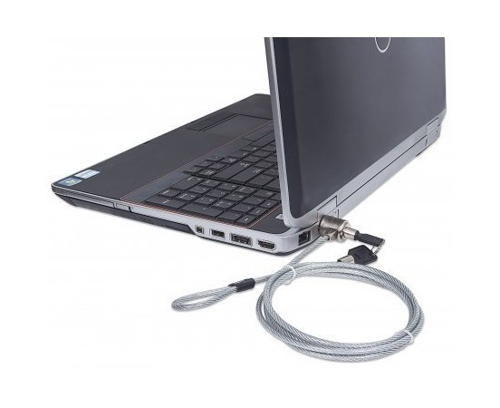 MANHATTAN CANDADO DE LLAVE PARA LAPTOP 1.4 METROS PLATA - Image 3