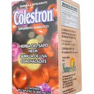 CAPLETAS COLESTRON C 90 HIERBA DEL SAPO NEEM SEMILLA DE UVA CUACH NATURES P.E.T.
