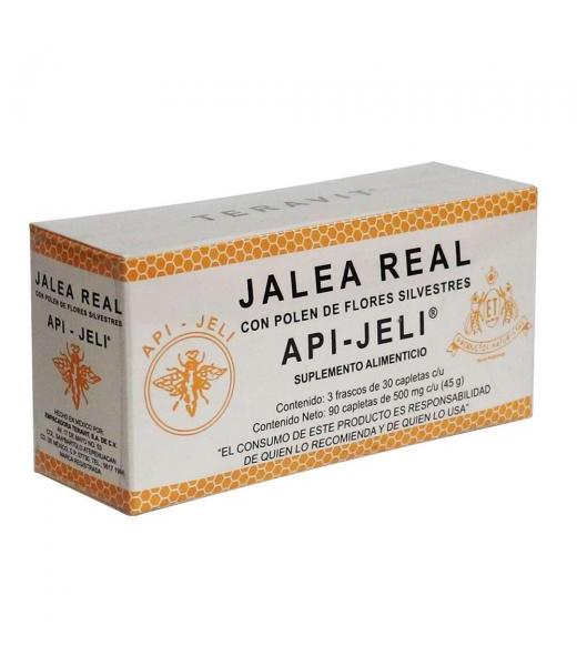 CAPLETAS JALEA REAL API-JELI C 90 DE 500 MG. CON POLEN DE FLORES EMPACADORA TERAVIT