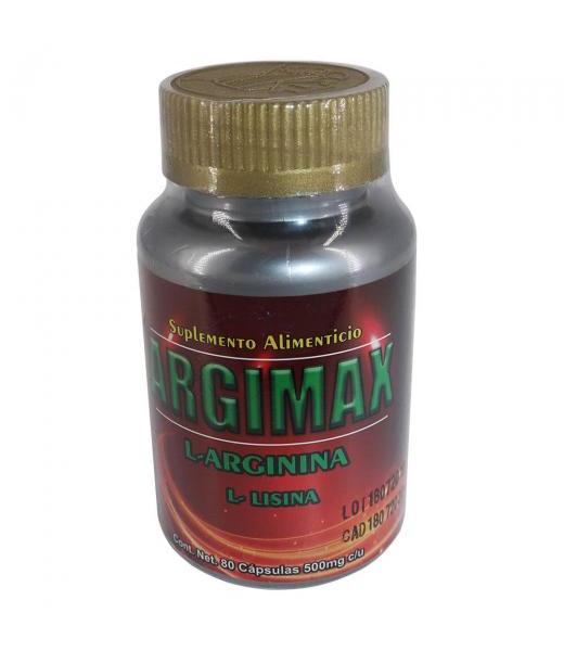 CAPS. ARGIMAX C 80 500 MG L-ARGININA Y L-LISINA MIEL SALUD Y VIDA