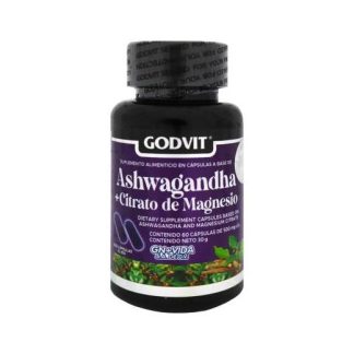 CAPS. ASHWAGANDHA + CITRATO DE MAGNESIO C 60 GODVIT GN+VIDA
