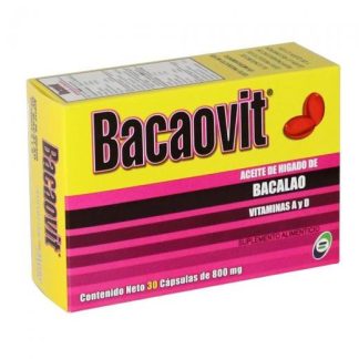 CAPS. BACAOVIT C 30 ACEITE DE HIGADO DE BACALAO VIT. A Y D B.Q.M.