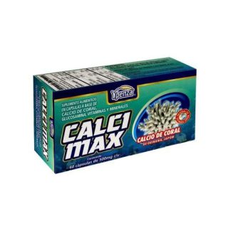 CAPS. CALCI MAX C 60 CALCIO DE CORAL GLUCOSAMINA VITAMINAS Y MINE SOLO PARA DIABETICOS