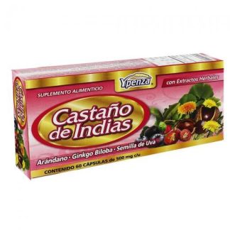 CAPS. CASTAÑO DE INDIAS C 60 500MG C U ARANDANOGINKGO BILOBA Y SEM SOLO PARA DIABETICOS