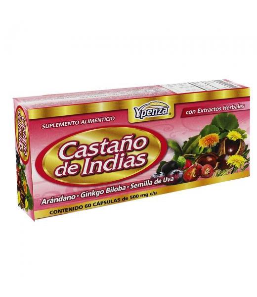 CAPS. CASTAÑO DE INDIAS C 60 500MG C U ARANDANOGINKGO BILOBA Y SEM SOLO PARA DIABETICOS