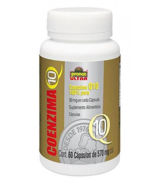 CAPS. COENZIMA Q 10 100% PURA C 60 DE 550 MG. PRONAT