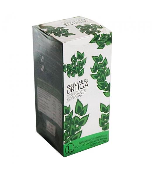 CAPS. DE ORTIGA C 80 CON SULFATO DE GLUCOSAMINA Y CONDROITINA DLORHMEX