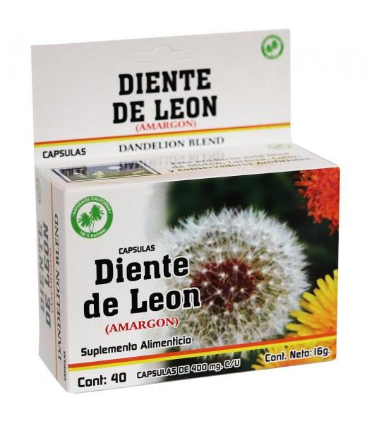 CAPS. DIENTE DE LEON C 40 AMARGON NATURALES CALIFORNIA