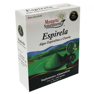 CAPS. ESPIRELA C 150 DE 500MG ALGA ESPIRULINA Y CLORELA MARGARITA SANAMENTE