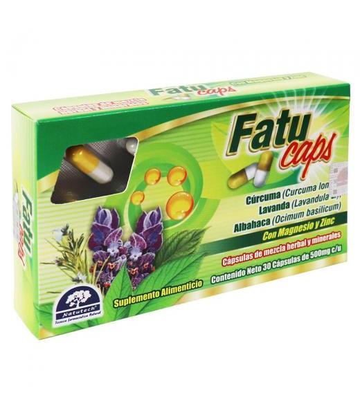 CAPS. FATU C 30 CURCUMALAVANDAALBAHACACON MAGNESIO Y ZINC LAB. NATUTECH