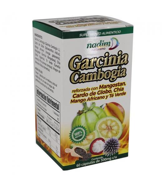 CAPS. GARCINIA CAMBOGIA C 60 500MG MANGOSTANCARDO DE GLOBO CHIA M SOLO PARA DIABETICOS