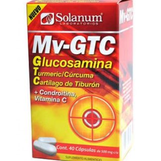 CAPS. MV-GTC GLUCOSAMINA C 40 500MG TURMERIC CURCUMACARTILAGO DE SOLANUM