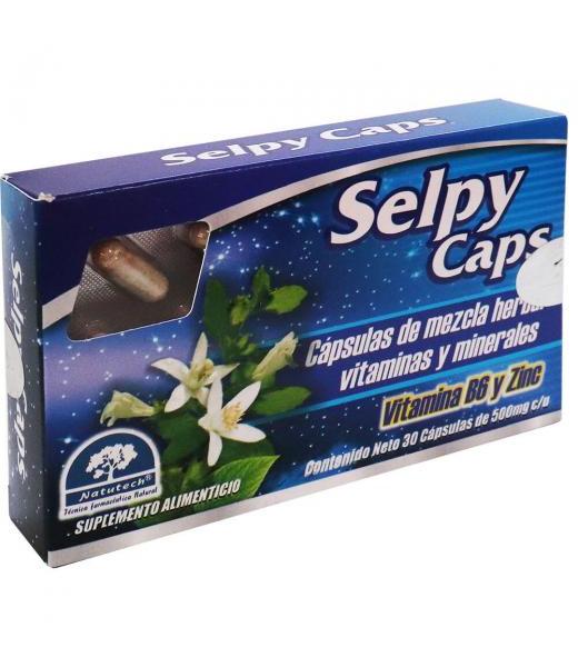CAPS. SELPY C 30 CAPS. DE MEZCLA HERBAL VIT Y MINERALESVIT.B 6 Y LAB. NATUTECH