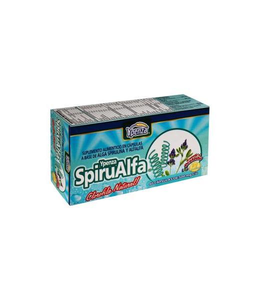 CAPS. SPIRUALFA C 60 500MG A BASE DE ALGA SPIRULINA Y ALFALFA SOLO PARA DIABETICOS