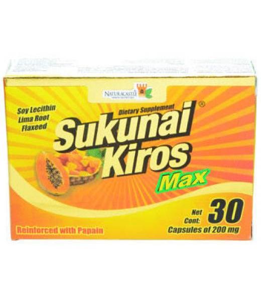 CAPS. SUKUNAI KIROS MAX C 30 LECITINA DE SOYARAIZ DE LIMALINAZA. SUKUNAI KIROS
