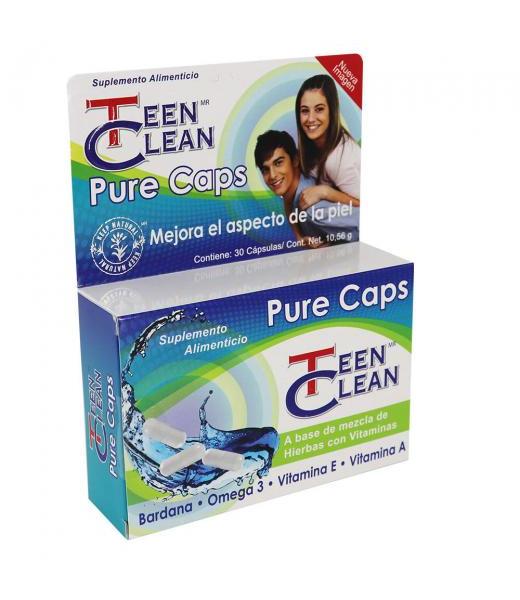 CAPS. TEEN CLEAN C 30 ROSTRO LIBRE DE IMPUREZAS BIO SER NATURAL