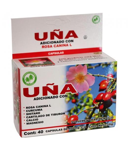 CAPS. UÑA DE GATO C 40 ADIC. C ROSA CANINACURCUMASHITAKECARTILAGOC NATURALES CALIFORNIA