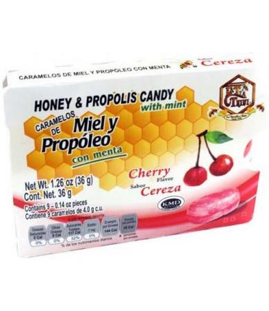 CARAMELO DE PROPOLEO SABOR CEREZA 36 G LA TIA TRINI P 12