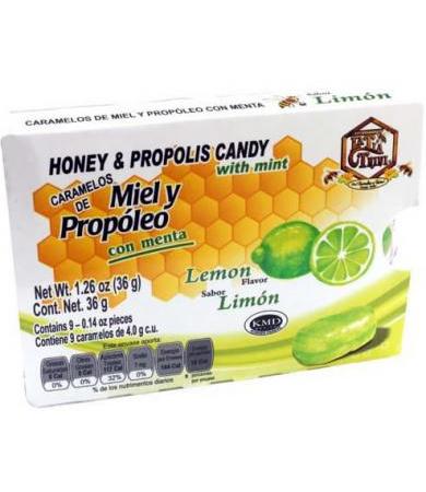 CARAMELO DE PROPOLEO SABOR LIMON 36 G LA TIA TRINI P 12