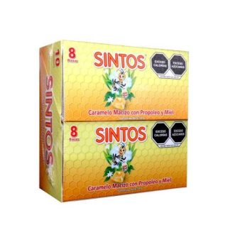 CARAMELO SINTOS CAJITA C 10 BLISTERS CARAMELO MACIZO CON PROPOLEO PRONACEN