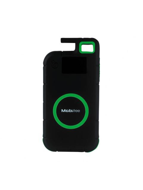 CARGADOR PORTATIL MOBIFREE POWER BANK CON CARGADOR INALAMBRICO POWERFREE 8000MAH NEGRO-VERDE