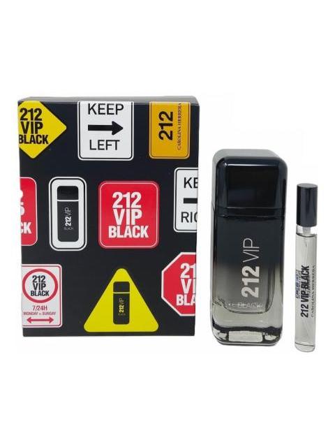 CAROLINA HERRERA 212 VIP BLACK SET DE 2 PZ CON MINI HOMBRE