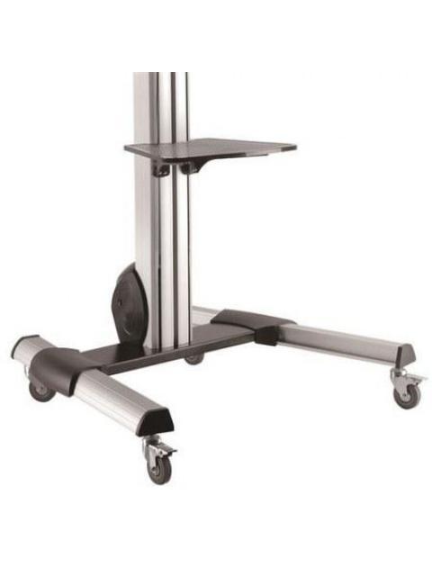 STARTECH  SOPORTE MOVIL DE PISO PARA PANTALLA DE 32 - 75 HASTA 40KG NEGRO-PLATA - Image 4