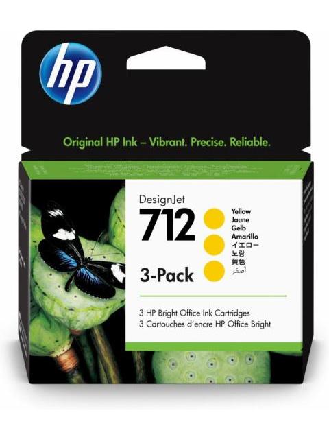 CARTUCHO HP DESIGNJET 712 AMARILLO ORIGINAL 29 ML - 3 PIEZAS