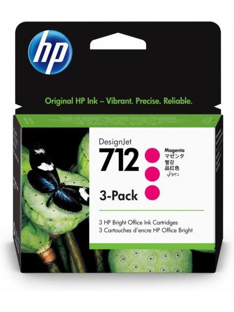 CARTUCHO HP DESIGNJET 712 MAGENTA ORIGINAL 29 ML - 3 PIEZAS