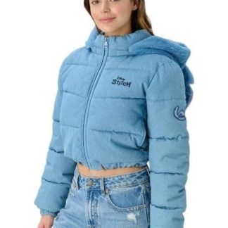 CHAMARRA CROP STITCH AZUL DISNEY